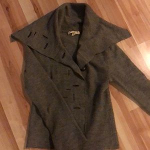 Casch by Gro Abrahamsson grey boiled wool jacket